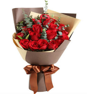 20 Red Rose Bouquet — Bouquets Delivery Qatar | Better Half Flowers Doha