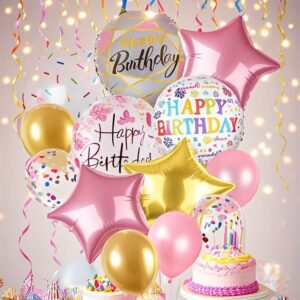 14pcs Gold Birthday Foil Balloon — Balloons Delivery Qatar | Better Half Flowers Doha