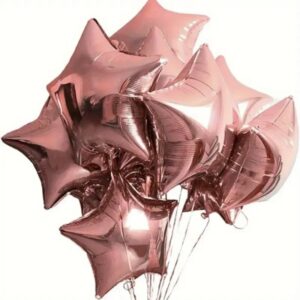 5pcs Rose Gold Star Foil Balloon — Balloons Delivery Qatar | Better Half Flowers Doha