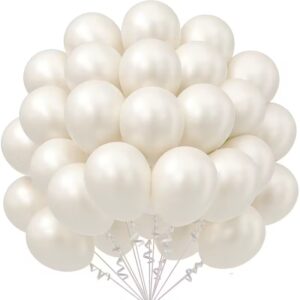 10pcs pearl white helium balloon — Balloons Delivery Qatar | Better Half Flowers Doha